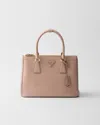 Prada Medium  Galleria Saffiano Leather Bag In Powder Pink