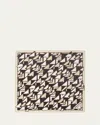 Prada Medium Printed Silk Scarf In F0q1i Nero Vaniglia