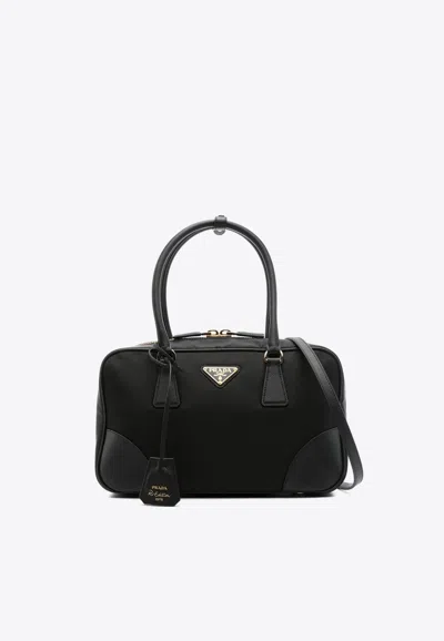 Prada Medium Re-edition 1978 Shoulder Bag In Black