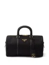 Prada Re-edition 1978 Medium Re-nylon And Saffiano Leather Top-handle Bag In Black