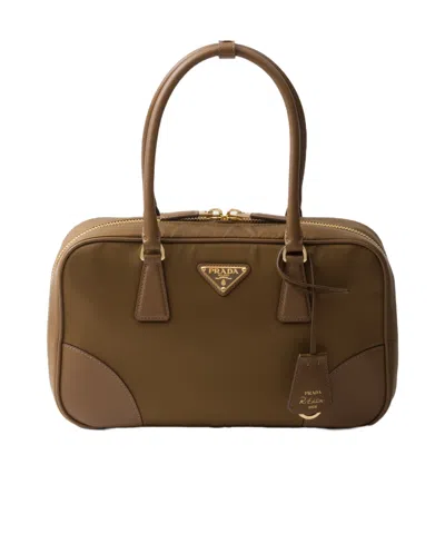 PRADA PRADA RE-EDITION 1978 TRIANGLE-LOGO ZIPPED TOTE BAG