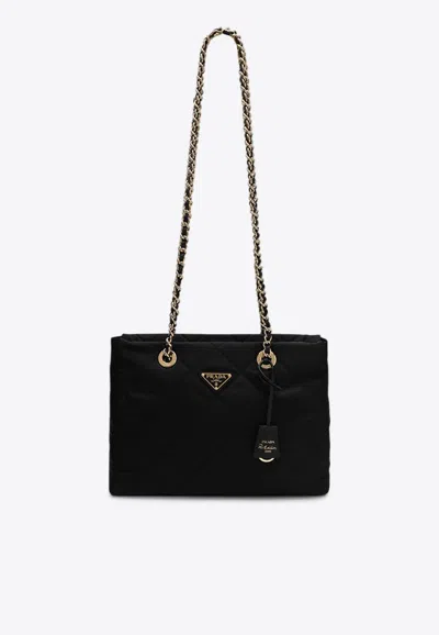 Prada Medium Re-edition 1995 Shoulder Bag In Black