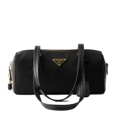 PRADA PRADA LOGO PLAQUE PADLOCK-DETAILED MEDIUM TOTE BAG