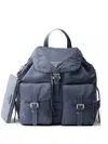 Prada Medium Re-nylon Backpack In Blue