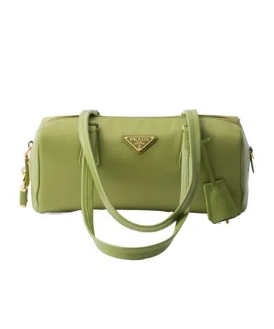 Prada Medium Re-nylon Handbag In Green Lawn