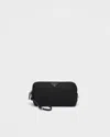 Prada Re-nylon Pouch In Black