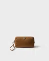 Prada Re-nylon Pouch In Brandy