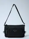 Prada Medium Re-nylon Shoulder Bag In Black