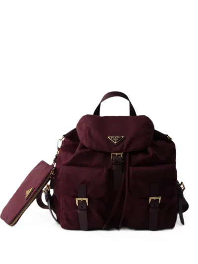 Prada Medium Re-nylon Backpack In Black
