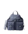 Prada Medium Re-nylon Backpack In Blue