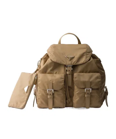 PRADA PRADA CANVAS FLAP BACKPACK