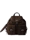 Prada Medium Re-nylon Backpack In Brown