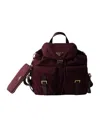 Prada Vela Medium Recycled Nylon Backpack In Purple