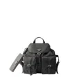 Prada Medium Re-nylon Backpack In Gray