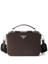Prada Medium Saffiano Leather Bag In Brown