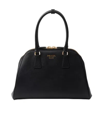PRADA PRADA SAFFIANO ZIPPED MEDIUM TOTE BAG