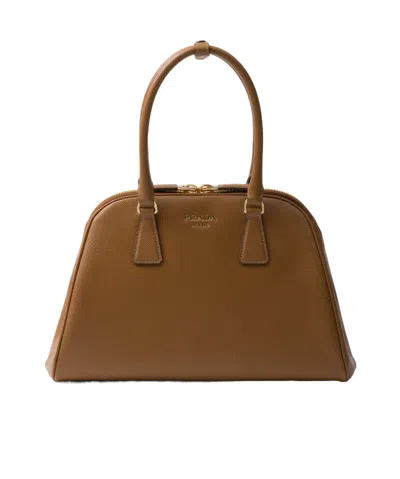 PRADA PRADA SAFFIANO ZIPPED MEDIUM TOTE BAG