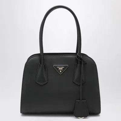 Prada Medium Shopping Bag In Black Leather