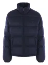 Prada Medium-weight Cashmere Down Jacket In Blue