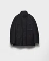 Prada Medium-weight Cotton Down Jacket In Black