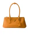 Prada Medium Leather Galleria Top-handle Bag In Orange