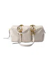 Prada Dangle Medium Leather Top-handle Bag In White