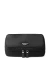 Prada Medium Zip-up Travel Pouch In 黑色