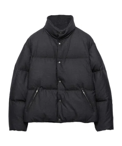 Prada Medium-weight Cashmere Down Jacket In Black
