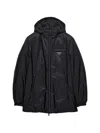 Prada Medium-weight Re-nylon Down Jacket In Black