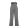 Prada Melange Cappuccino Polyester Blend Palazzo Pant In Multi