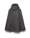 Prada Mélange Hopsack Wool Jacket In Grey