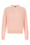 PRADA PRADA MELANGE PASTEL PINK WOOL SWEATER