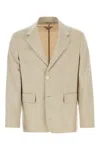 Prada Cashmere Blazer With Notch Lapels And Back Vent For A Polished Look