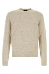 Prada Crew Neck Cashmere Sweater With Elbow Patches