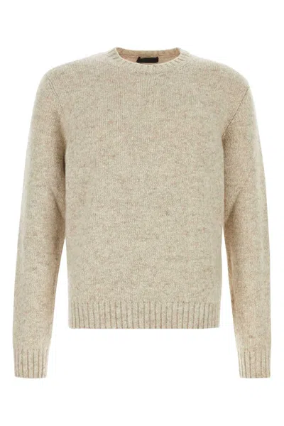 Prada Melange Sand Cashmere Sweater