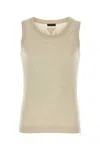 Prada Melange Sand Cashmere Tank Top