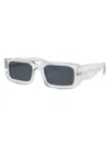 Prada Men's 06ys 53mm Solid Sunglasses In Transparent Grey Blue