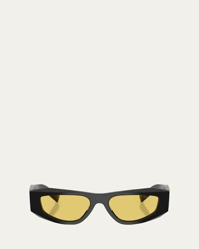 Prada Men's 0pr B19sf Acetate Rectangle Sunglasses