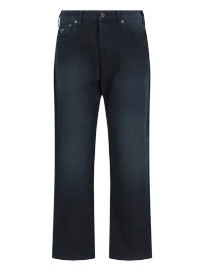 Prada Men's 100% Cotton Jeans In Black
