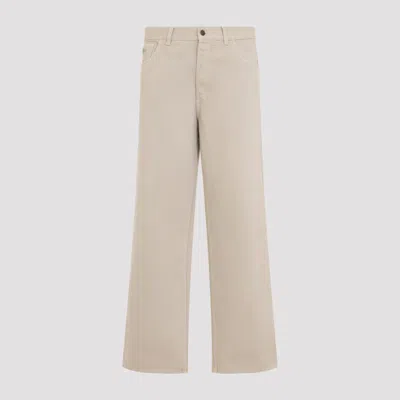Prada Relaxed Loose Fit Denim Jeans In Neutral
