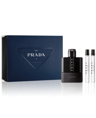Prada Men's 3-pc. Luna Rossa Black Eau De Parfum Gift Set In Multi