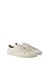 Prada Men's Aged-effect Leather Sneakers In White