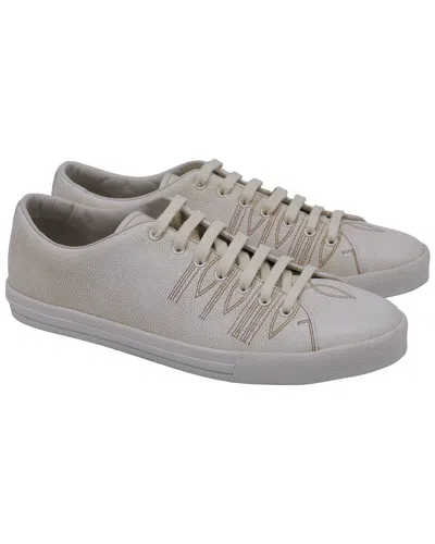 Prada Men's Aged-effect Ow-top Sneakers, Size 9 (authentic Pre-loved) In Neutral