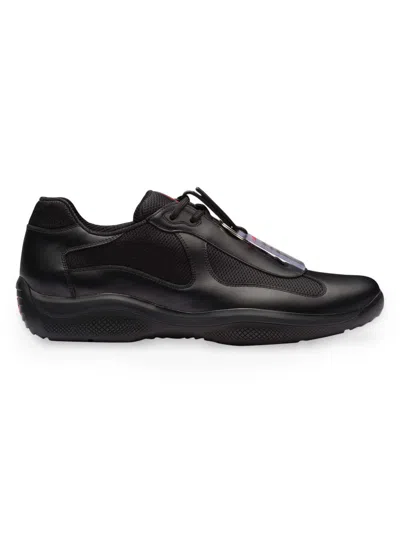 Prada Men's America's Cup Original Sneakers In Black