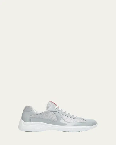 Prada Men's America's Cup Patent Leather Patchwork Sneakers