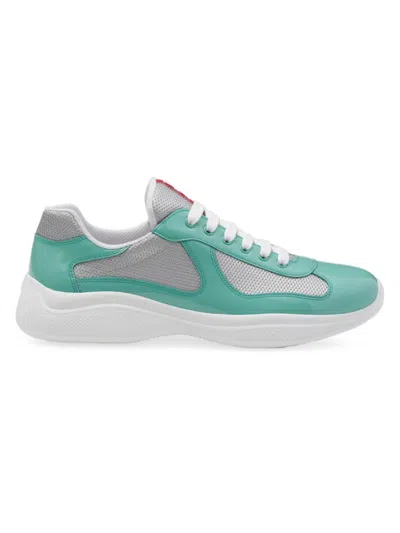 PRADA MEN'S AMERICA'S CUP PATENT LEATHER SNEAKERS