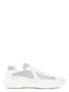 Prada Two-tone Leather And Fabric America S Cup Sneakers In White