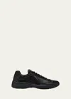 Prada America's Cup Leather Sneakers In Black