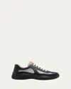 Prada Round Head Lacing Casual Shoes In Black
