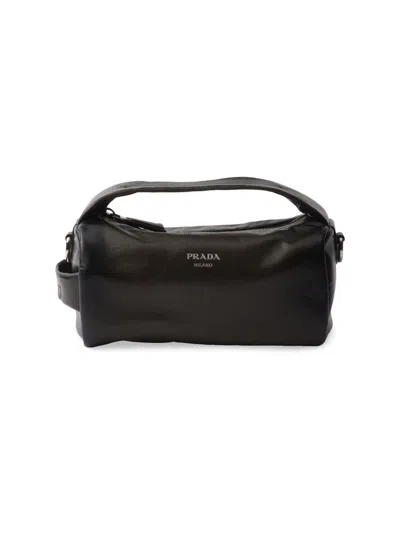 Prada Nappa Leather Shoulder Bag In Brown